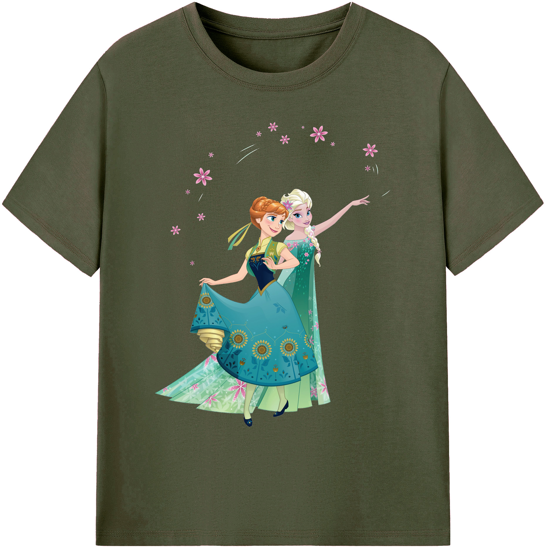 （画像用） アナと雪の女王 アンナ エルサ Frozen Anna Elsa 綿100％ メンズ半袖Tシャツ｜肌触りやわらか＆通気性